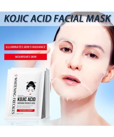 Kojic Acid Face Masks Face Masks Skincare with Kojic Acid Hyaluronic Acid Nicotinamide Brightening Firming Anti Aging Sheet Mask Evens Tone Moisturize Soothe Gift Set for Women - Buy Online on GoSupps.com