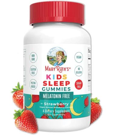 MaryRuth's Kids Sleep Gummies | Sugar Free | NO Melatonin Gummies with L Theanine, Lemon Balm, Chamomile, Vitamin B6 | Relaxation & Sleep Support for Kids 2+ | Vegan | Non-GMO | Gluten Free | 60 Count Kids No Melatonin