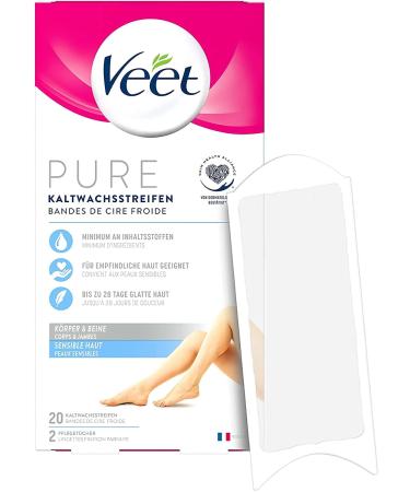 Veet Cold Wax Strips for Sensitive Skin - 6 Pack for Legs & Body - Easy Hair Removal Even for Short Hair - Buy Online on GoSupps.com