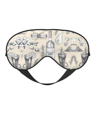 Wine and Winemaking Winery Grape Field Sleep Mask-Adjustable Breathable Fashionable Eye Mask for A Comfortable Sleep Experience