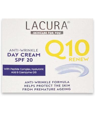 Aldi Lacura Q10 Renew Moisturising Face Creams Night plus Day SPF 20 Anti Wrinkle Anti Aging 50 millilitre - Buy Online on GoSupps.com