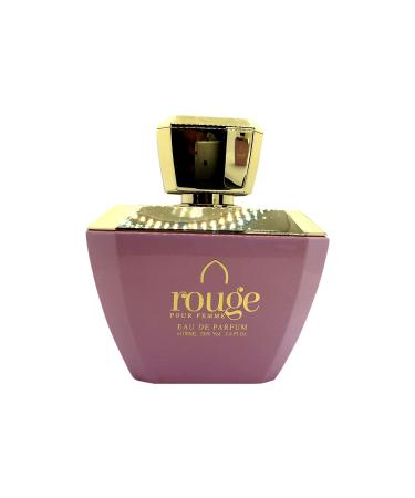 ROUGE for Women an Oriental Fruity Floral Perfume with Pear Black Currant Orange Blossom Iris Jasmine Vanilla Patchouli Praline Accords 3.4 Oz