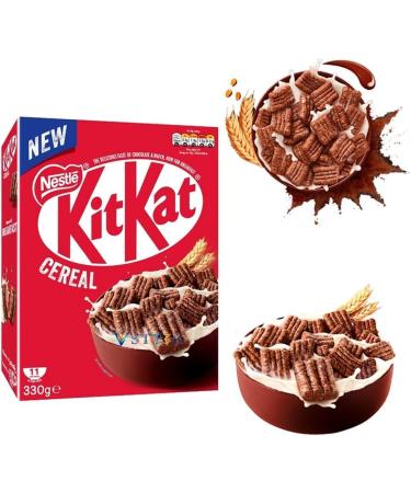 2 x Kit Kat Cereal Chocolate & Wafer Breakfast Pack 330g - Melt for Delicious & Wafer Milk Chocolate Coating | Pack of 2 | Crunchy Whole Grain & Wafer Taste | Sold by Essential Products - Buy Online on GoSupps.com