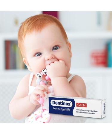 Dentinox Sugar-Free Teething Gel with Chamomile - 10g Pack | Soothing Relief for Baby's First Teeth - Buy Online on GoSupps.com
