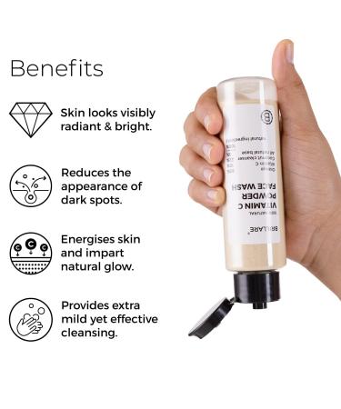 Bril.lare Vitamin C Face Wash for Pigmentation & Dark Spots Coconut & Orange Face Wash for Skin Brightening 100% Natural Powder Facewash 30g - Buy Online on GoSupps.com