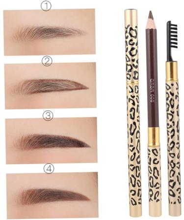 PLAFOPE 4 Pcs Eyebrow Pencil Brush Microblading Eyebrow Pen Double Tip Eyebrow Pencil Pigment Brown - Buy Online on GoSupps.com