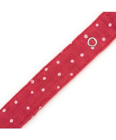 Engraved AngelicArt Pacifier Strap for Boys & Girls - Fuchsia-Dotted | Custom Baby Gift - Large Color Selection - Buy Online on GoSupps.com