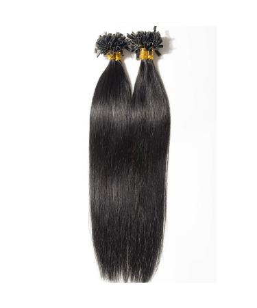 Bonding Extensions | 100% Remy Human Hair U-Tip Extensions - 0.5g/Strand 200 Strands Black #1 50 cm (100g) - International Shipping Available - Buy Online on GoSupps.com