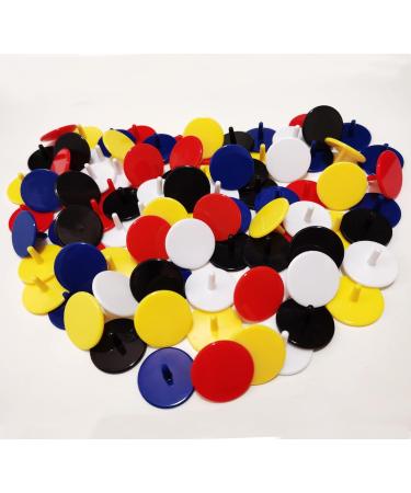 Adhere Golf Ball Marker 100pcs Plastic Position Quarter Size 0.94 Flat Mix Color Marker - Buy Online on GoSupps.com