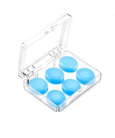 Silicone earplugs 3 pairs gel earplugs reusable silicone earplugs waterproof earplugs reusable formable soft silicone earplugs as anti -snoring protection and ear protection