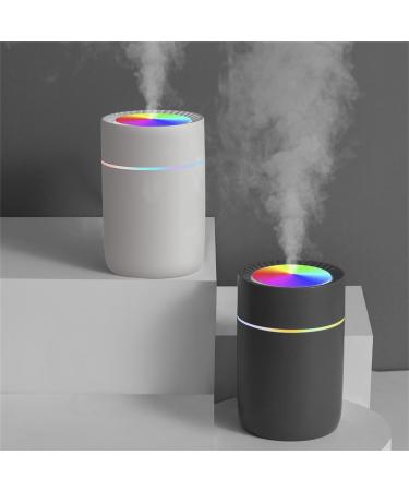 Mini Humidifier For Bedroom Car Humidifiers With Colorful Night Light Portable Small Room Humidifier Usb Desktop Air Humidifier Essential Oil Diffuser Car Purifier Aroma Anion Mist Maker One Size 1-grey