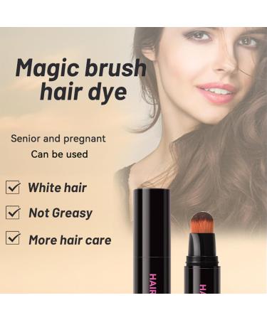 Hair Root Touch Up Stick Temporary Hair Dye Pen Brush Instant Hair Dye Touch Up Roots Quick Dry Cover Root Concealer Stick Disposable Portable Hairline Press-In Hair Colour Stick(Coffee) - Buy Online on GoSupps.com