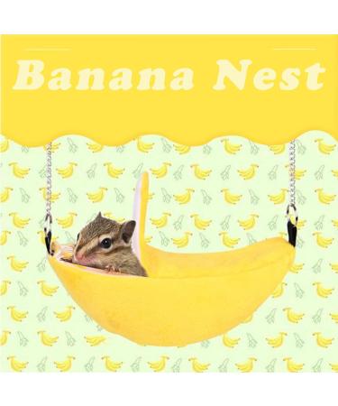 BDSHUNBF 2PCS Hamster Hanging House Banana Hamster Swing Hammock Double-Layer Small Pet Cage Small Animals Soft Plush Pet Accessories Rat Rabbit Squirrel Guinea Pig Nap Sack Warm Ferrets Hideout - Buy Online on GoSupps.com