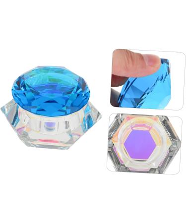 minkissy Nail Art Crystal Cup Nail Powder Bowl Containers with Lids Glass Cups with Lids Acrylic Liquid Container Nail Palette Carved Pen Wash Cup Crystal Pen White Crystal With Cover - Buy Online on GoSupps.com