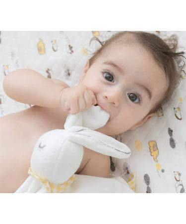 Zocita Baby Security Blanket - Soft Plush Teething Toy with Teether and Bell (Rabbit) - Buy Online on GoSupps.com