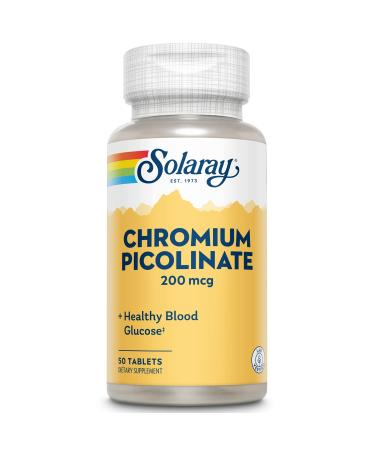 Solaray Chromium Picolinate Tablet (Btl-Plastic) 200mcg | 50ct - Buy Online on GoSupps.com