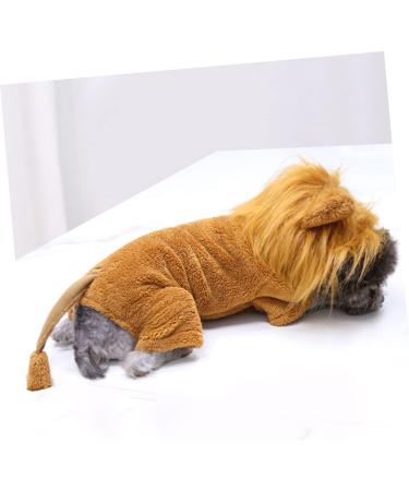 Inoomp 2 Pet Lion Costume - Winter Dog & Cat Outfit Halloween Accessory & Wig for Pets - Buy Online on GoSupps.com