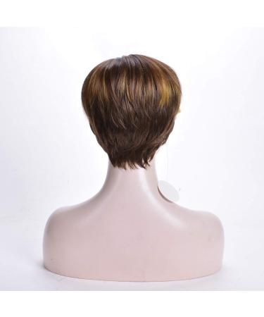 Short Wigs for Women - Mix Blonde Heat Resistant Synthetic Wig | Top Quality Fashion Wig + Free Wig Cap - Buy Online on GoSupps.com