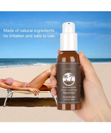  Fyearfly Sunless tanning lotion 100ml self-tanning cream moisturizing tan accelerator cream for baby bed fast tanning body cream for travel beach home women men - Buy Online on GoSupps.com