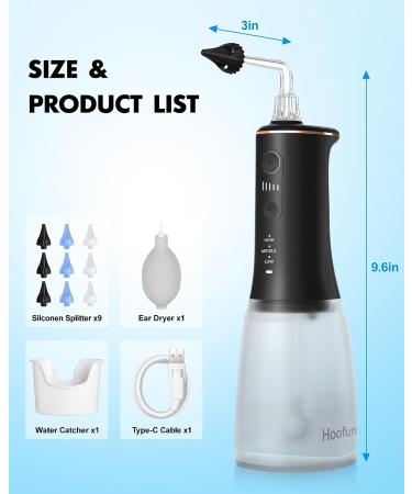 Electric Ear Cleaner Wax Removal Kit with 3-Hole Spray Nozzle - Safe & Effective Ear Irrigation Flushing System for Adults - IPX7 Water Resistant Pulse Ear Cleaning Tool - Buy Online on GoSupps.com