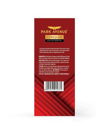 Park Ave'nue Conquer Eau De Parfum Men 100Ml Long Lasting Perfume Spray For Men Premium Luxury Fragrance Scent Aromatic Blend Of Woody & Spicy Fragrance Suitable For Every Occasion - Buy Online on GoSupps.com