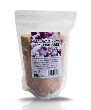 Himalayan Pink Salt (Fine) 1kg Resealable Pouch Natural Unrefined
