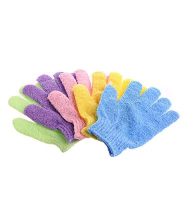 4 Pairs Exfoliating Bath Mitts & Scrub Gloves | Body Scrub Mitt for Dead Skin Removal | Spa Quality Shower Puff & Loofah Gloves - Buy Online on GoSupps.com