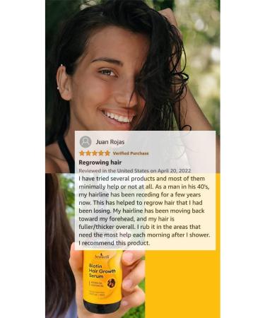 Biotin Hair Growth Serum with Castor Oil & Argan Oil | Hair Loss Prevention Treatment for Men & Women | Beaueli - Buy Online on GoSupps.com