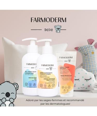Farmoderm Soothing Daily Baby - 98% natural ingredients - Organic moisturizing cream for baby's body & face - to prevent & soothe dry skin redness itching - Buy Online on GoSupps.com