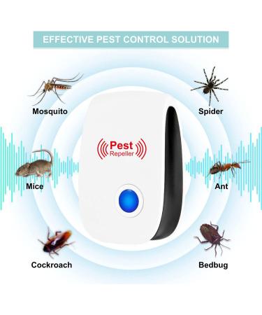 6 Pack Indoor Ultrasonic Pest Repeller- Electronic Pest Control for Insect, Mice, Spiders, Mosquitoes, Cockroaches - Buy Online on GoSupps.com