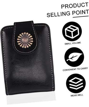 Small Lipstick Pouch - Leather Lipstick Organizer & Mini Cosmetic Bag with Mirror - Travel Size Makeup Case for Purse - Black 10x7x3cm - Buy Online on GoSupps.com
