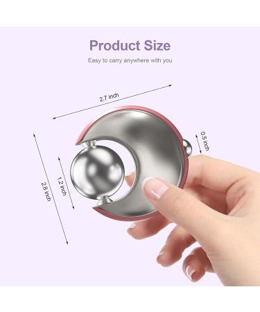 Facial Massage Globes - 360 Stainless Steel Ice Roller for Face & Eye Care | Durable Pink Cold Therapy Globes - Buy Online on GoSupps.com