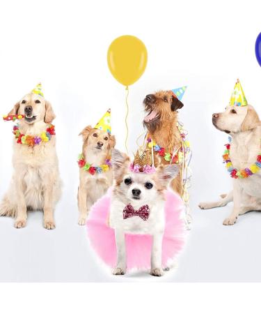 Zhenp Dog Wedding Dress Set - 3 Pieces Tutu Rock for Dogs Princess Crown Birthday Outfit & Collar for Little Pets - Buy Online on GoSupps.com