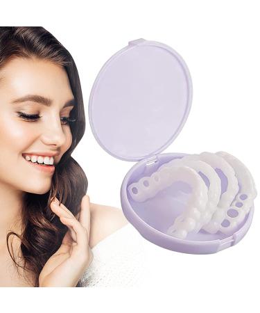 Fake Teeth  2 PCS Dentures Teeth for Women and Men  Dental Veneers for Temporary Teeth Restoration  Nature and Comfortable  Protect Your Teeth and Regain Confident Smile  Natural Shade-m2