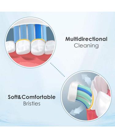 DHMXDC Electric Toothbrush Brush Head x 4 with Hygienic Cap - Compatible with DHMXDC Sonic Toothbrushes - Buy Online on GoSupps.com