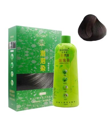 REYROB 500ML Brimless Shampoo, 2023 Upgraded Shampoo Brimies, Natural Hair Dye Shampoo Rapid Hair Fast Black Color Shampoo for Man Woman (Brown Black)