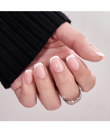 Bartbox French Press On Nails - Short Square Artificial Nails (30 pcs) with Glue | Pink-71 - Perfect for Women & Girls - Buy Online on GoSupps.com