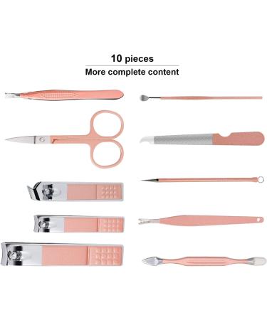 Professional 10pcs Manicure Set: Stainless Steel Nail Clippers Kit for Travel (White) - Buy Online on GoSupps.com