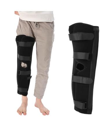 Knee Immobilizer Adjustable Knee Splint Brace for Men Women - One Piece Lightweight Steel Plate Supports Comfortable (S)