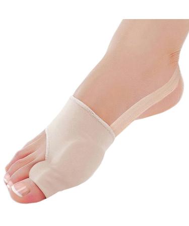 Bunion Corrector and Orthopedic Pain Relief Gel Pad Sleeve Toe Separator for Men and Women With Non-Slip Grip Insert and Heel Band Cushions Hammer Toe  Overlapping Toe  Improves Toe Realignment 2 Piece Set