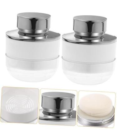 Healeved 2pcs Mushroom Head Loose Powder Box Makeup Case Body Powder Puff Loose Powder Case Blusher Plastic 1 g (Pack of 1) As Shown - Buy Online on GoSupps.com