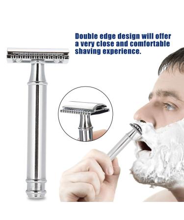 Premium Metal Razor with Straight Edge - Manual Steel Hairdresser Epilating Tool & Accessories for Precision Bart Cutting - Buy Online on GoSupps.com