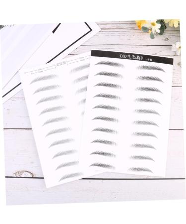 Baluue 2 Pairs Eyebrow Makeup Tools Hair-like Simulation Eyebrow Sticker Artificial Eyebrow Patch 21.00X15.00X0.01CM Black - Buy Online on GoSupps.com
