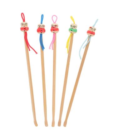 FRCOLOR 5pcs Ear Spoon Tool Ear Picks Delicate Ear Spoons Hanging Pendants Ear Cleaning Supplies Hanging Ear Cleaners Earwax Removal Picks Ear Clean Spoons Small Spoon Multipurpose As Shown 12.50X1.00X1.00CM
