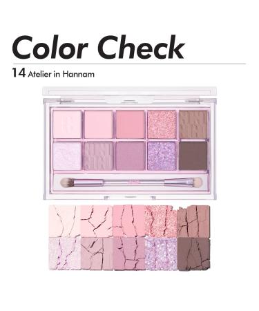 CLIO Pro Eye Shadow Palette - Matte, Shimmer, Glitter, Pearls - Highly Pigmented & Long-Wearing (014 ATELIER IN HANNAM) - Buy Online on GoSupps.com