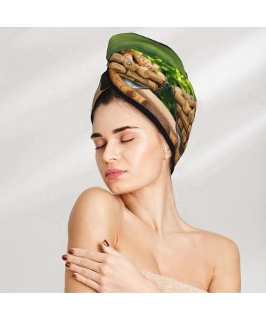 Wine Bottle Corks Grapes Velvet Hair Cap - Anti Frizz Drying Cap for Curly & Thick Hair - Buy Online on GoSupps.com