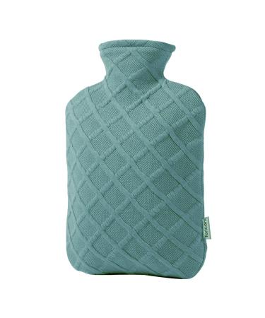 FORICOM Hot Water Bottle with Soft Cover 1.8L Large Classic BPA Free Hot Water Bag for Neck, Shoulder Pain and Hand Feet Warmer, Menstrual Cramps, Hot Compress and Cold Therapy(Dark Green)