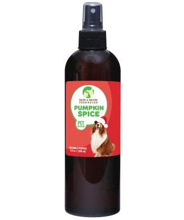 Bath & Brush Therapies Pumpkin Spice Pet Cologne 12.5 oz For Dogs | Long-Lasting Odor Eliminator | Cruelty-Free | Paraben-Free | Biodegradable and Non-Toxic | Made in The USA