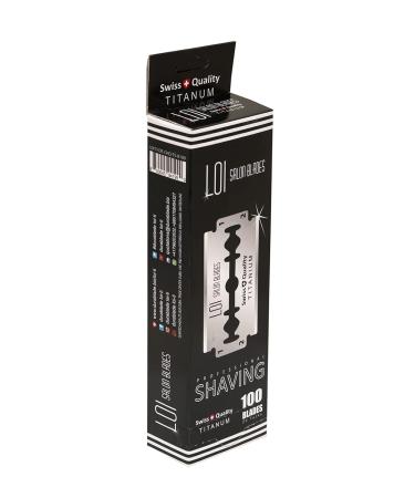 100 Loi Titanium Double Edge Razor Blades - Premium Men's Safety Razor Blades for Smooth Clean Shave | 1 Year Supply - Buy Online on GoSupps.com