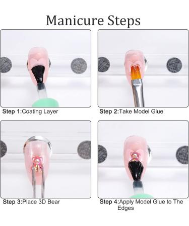 3D Bear Resin Nail Art Manicure Decorations Crystal Rhinestones Set Bears Nail Beads Accessories Ornaments for Women Girls 12 Colours 60 Pieces - Buy Online on GoSupps.com